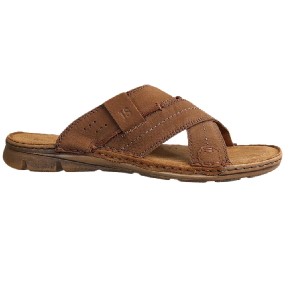 Josef Seibel John 04 leather comfort, cushion, slip on sandal mens